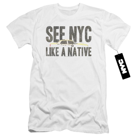 New York City - Nyc Like A Native - Premium Slim Fit Short Sleeve Shirt - Large