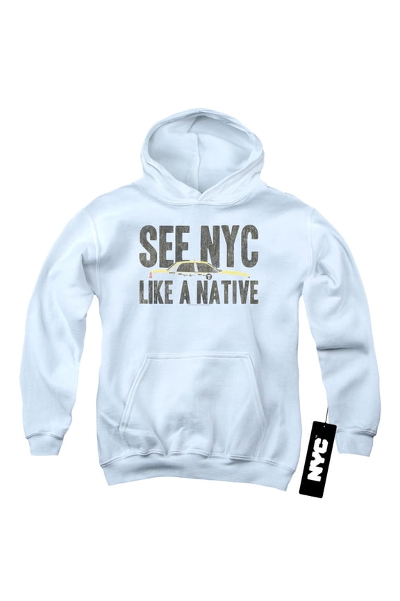 New York City Nyc Like A Native Youth Pullover Hoodie Sweatshirt White