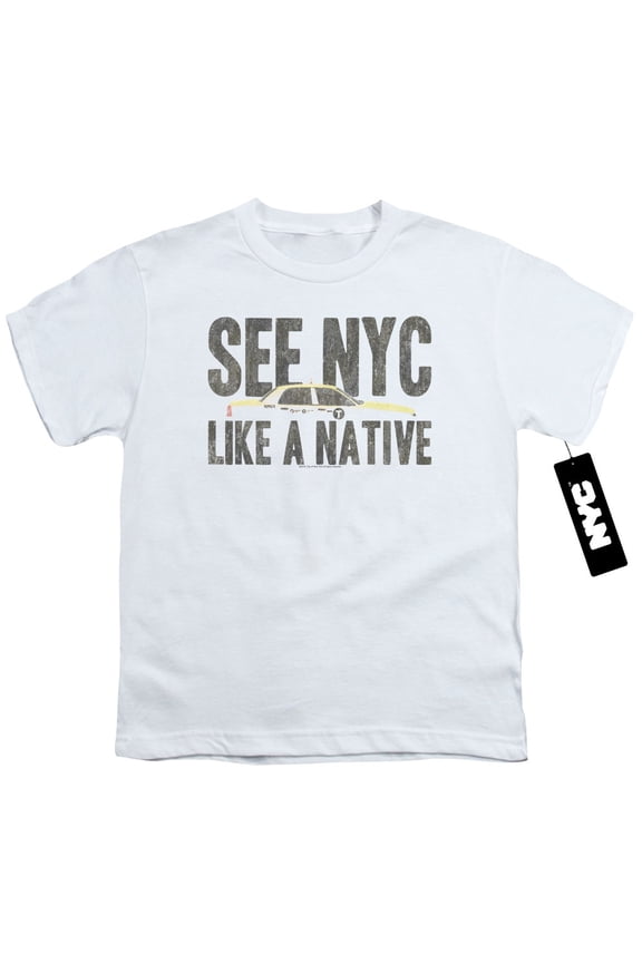 New York City - Nyc Like A Native - Youth Short Sleeve Shirt - Medium