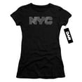 thumbnail image 1 of New York City Nyc Map Fill Junior Women's T-Shirt Sheer Black, 1 of 1