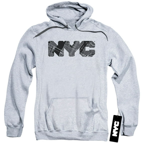 New York City - Nyc Map Fill - Pull-Over Hoodie - X-Large