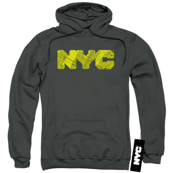 New York City - Nyc Map Fill - Pull-Over Hoodie - XXX-Large