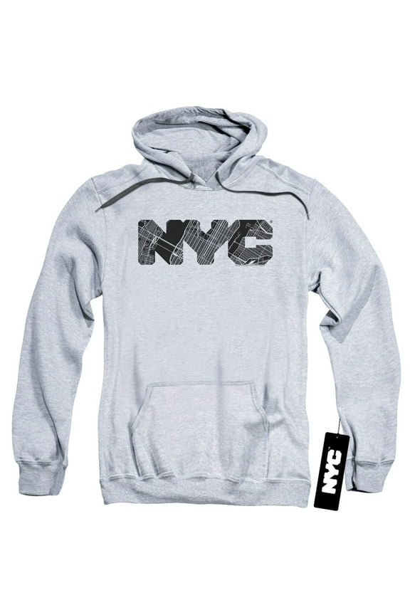New York City - Nyc Map Fill - Pull-Over Hoodie - XXX-Large