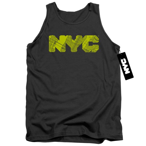 New York City - Nyc Map Fill - Tank Top - Large