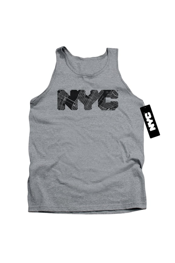 New York City - Nyc Map Fill - Tank Top - Large