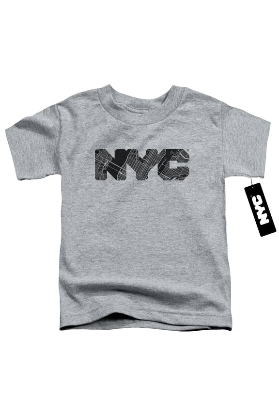 New York City - Nyc Map Fill - Toddler Short Sleeve Shirt - 2T
