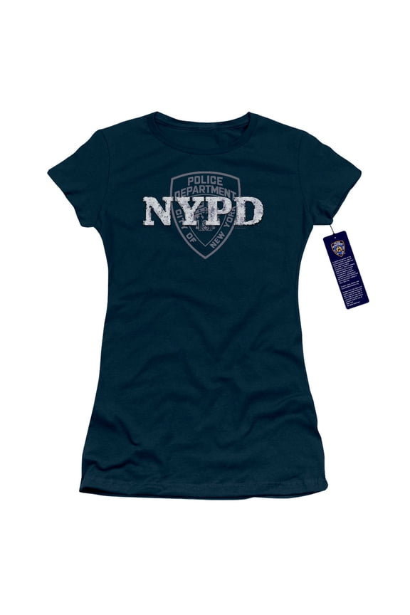 New York City Nypd Junior Women's T-Shirt Sheer Navy