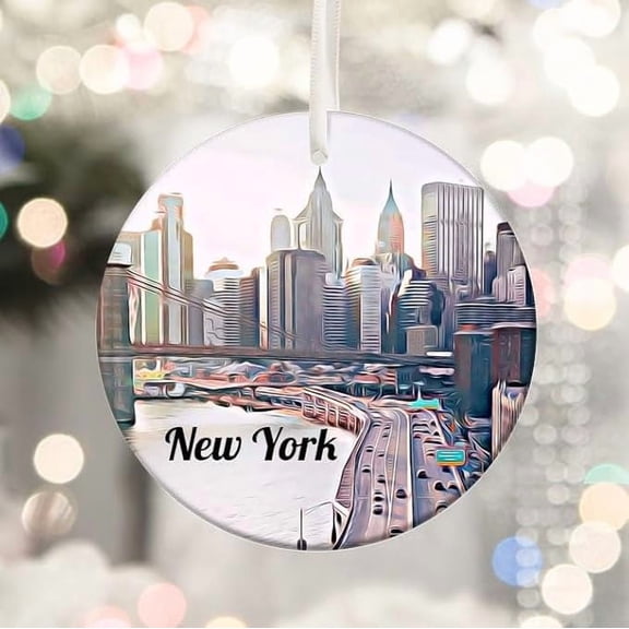 New York City Ornament, Christmas Ornament, New York City Gift, New York Christmas, Tree Ornament, Housewarming Gift, NYC Gst0Ya (New York City-32TH31)