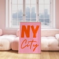 thumbnail image 1 of New York City Pink Orange Travel Wall Art, Unframed Canvas Size 8x12, 1 of 4