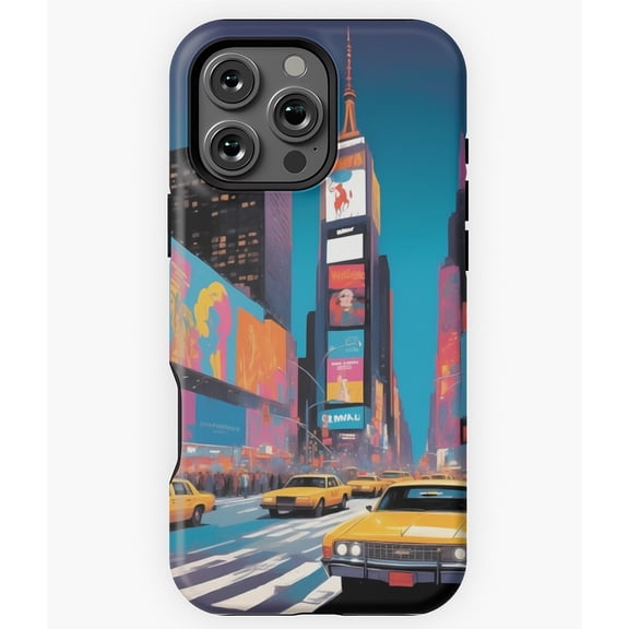 New York City Pop Art Style Design Phone Case for iPhone 16 15 14 13 12 11 Pro Max