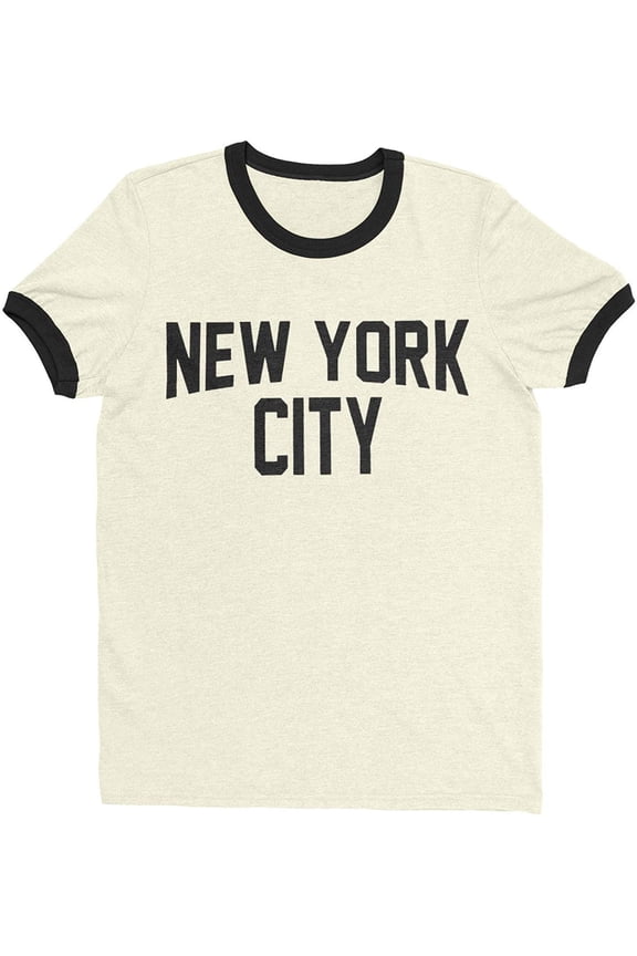New York City Ringer Tee T-Shirt Retro Style Men's Shirt