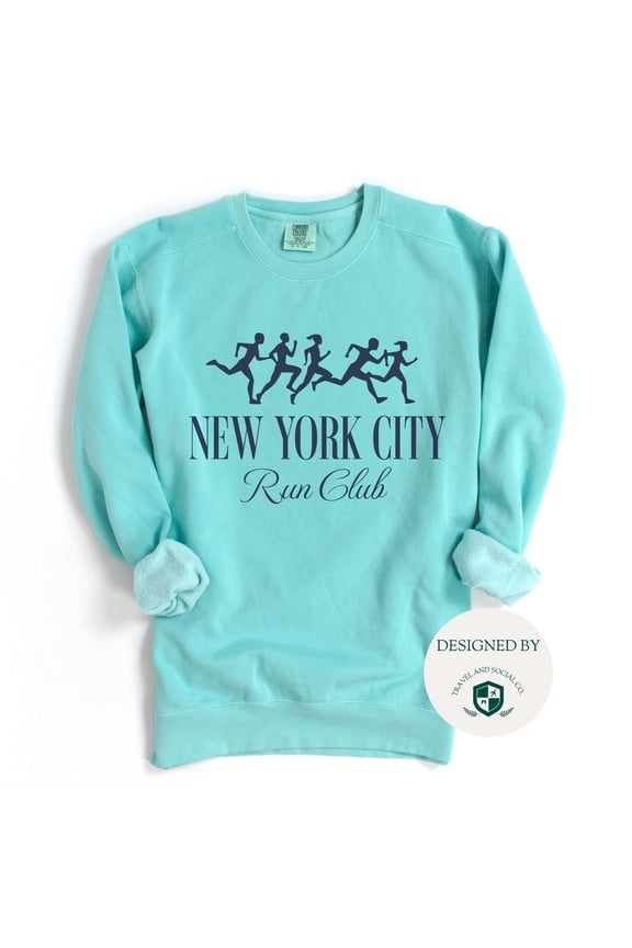 New York City Run Club Lightweight Cotton Crewneck T-Shirt, Retro Old Money Style Athletic
