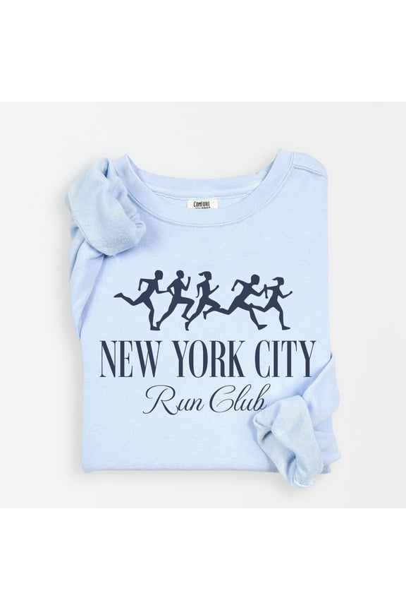 New York City Run Club Lightweight Cotton Crewneck T-Shirt, Retro Old Money Style Athletic