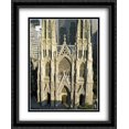 thumbnail image 1 of New York City Saint Patrick's Cathedral 2x Matted 28x34 Large Black Ornate Framed Art Print by The Cityscape Art Print Series, 1 of 2