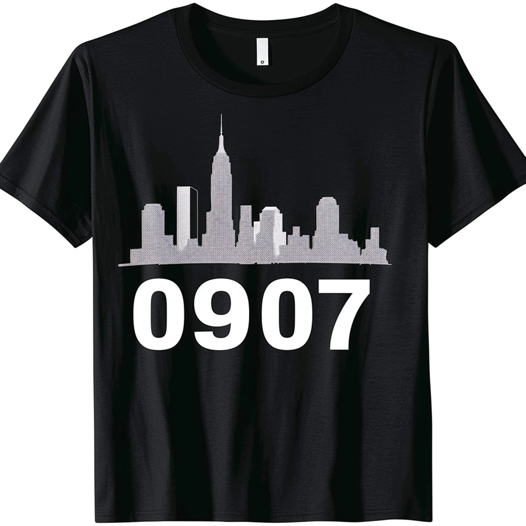 New York City Skyline 9/12 Never Tee Women's Black Crewneck