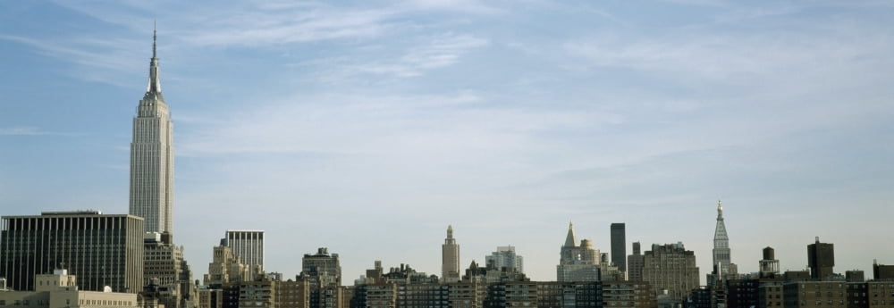 New York City Skyline Canvas Art - Anna Watson Design Pics (36 x 14)