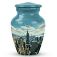 thumbnail image 1 of New York City Skyline - Funeral Urns - Cremation Urn For Adult Funeral - 3 Inch - Pack Of 1 - Unique Ashes Urn - Keepsakes For Ashes - Little Urns For Mom & Dad - Miniature Urn For Human Remains, 1 of 1