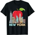 thumbnail image 1 of New York City Skyline Gift Big Apple State Souvenir NYC T-Shirt, 1 of 3