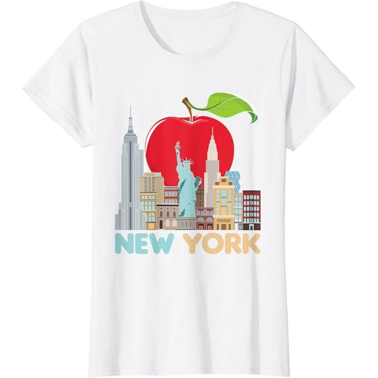 New York City Manhattan Skyline - Tee For Big Apple Lovers New York City Manhattan Skyline - Tee For Big Apple Lovers