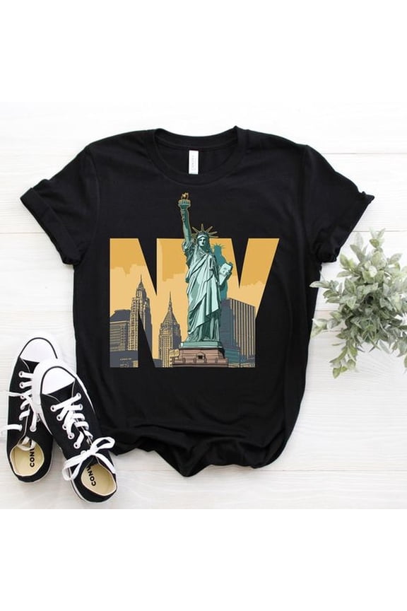 New York City Skyline Gift T-Shirt, Big Apple State Souvenir Tee, NYC Parties Costume, Visit Trip Travel To Ny, Manhattan Present Clothes,