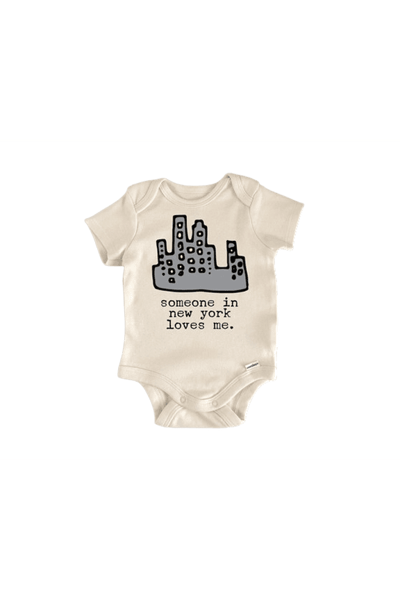 New York City Skyline Newborn Baby Bodysuit