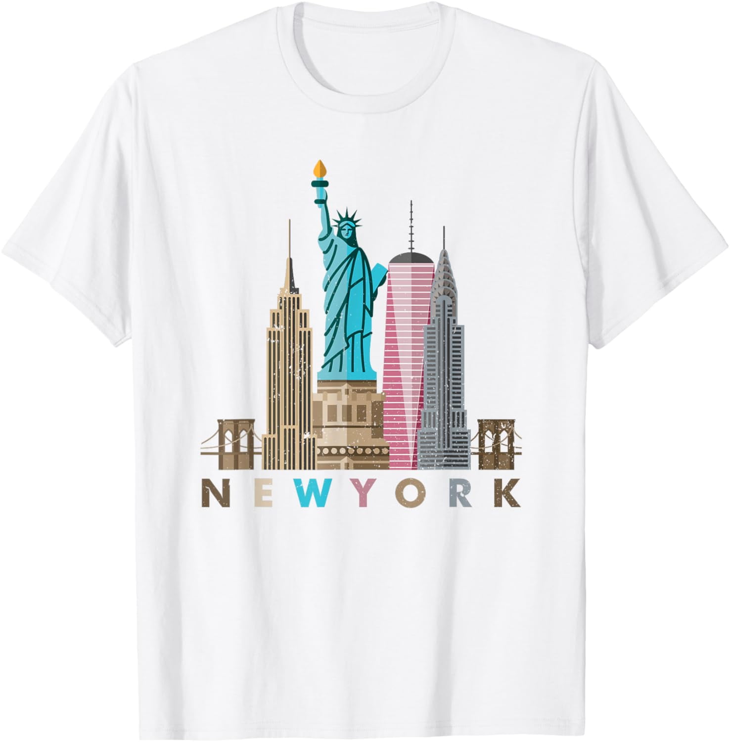 New York City Skyline Statue of Liberty TShirt