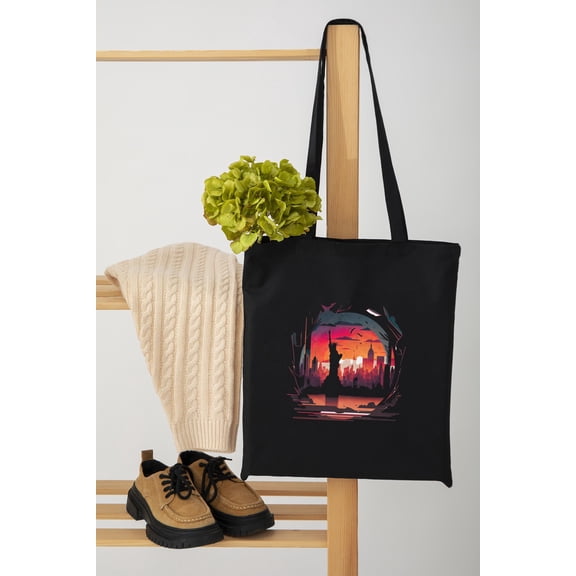 New York City Skyline Sunset Heat Art Unisex Tote Bag D392876