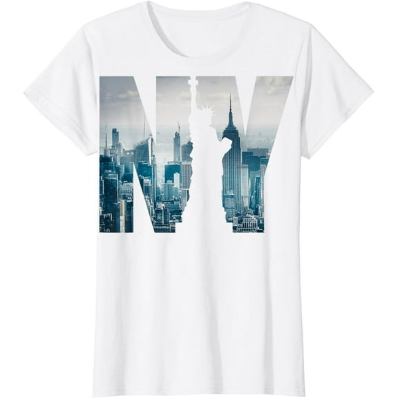 New York City Skyline T-shirt, New York Illustration Graphic T-Shirt