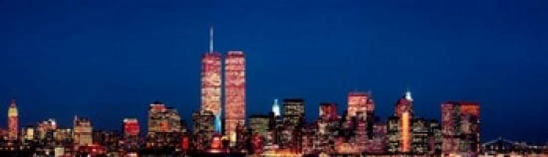 New York City Skyline with World Trade Center Canvas Art - Panoramic Images (42 x 12)