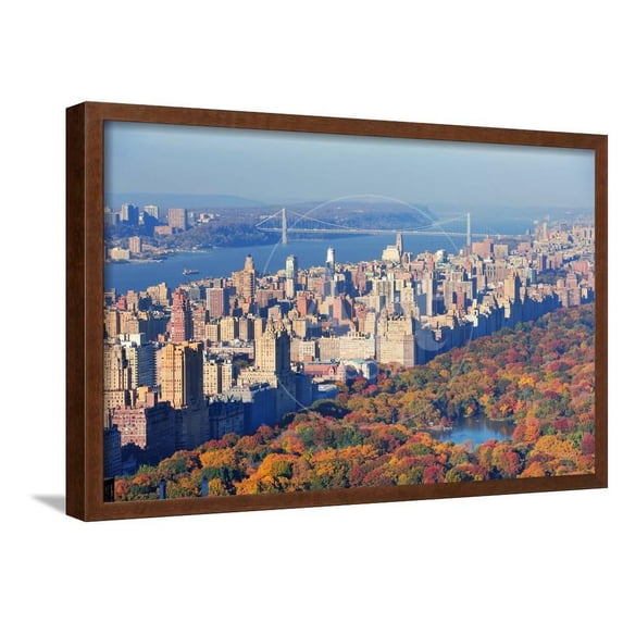 New York City Skyscrapers in Midtown Manhattan Aerial Panorama View in the Day with Central Park An, Framed Art Print Wall Art by Songquan Deng Sold by Art.Com