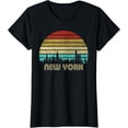 thumbnail image 1 of New York City State Retro Vintage NY Skyline NYC Lover Gift T-Shirt, 1 of 3