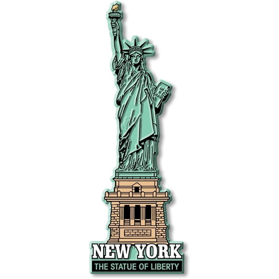 New York City Statue of Liberty Jumbo Magnet by , 3D Rubber Vintage-Style Collectible Souvenirs and Gifts Made in The USA