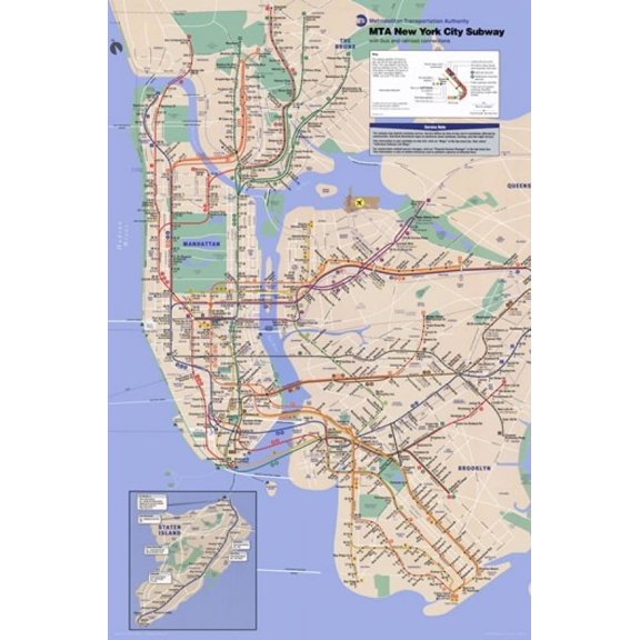New York City Subway Laminated Poster (24 x 36)