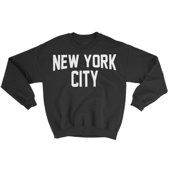 New York City Sweatshirt Screenprinted Black Adult NYC Lennon Shirt XL