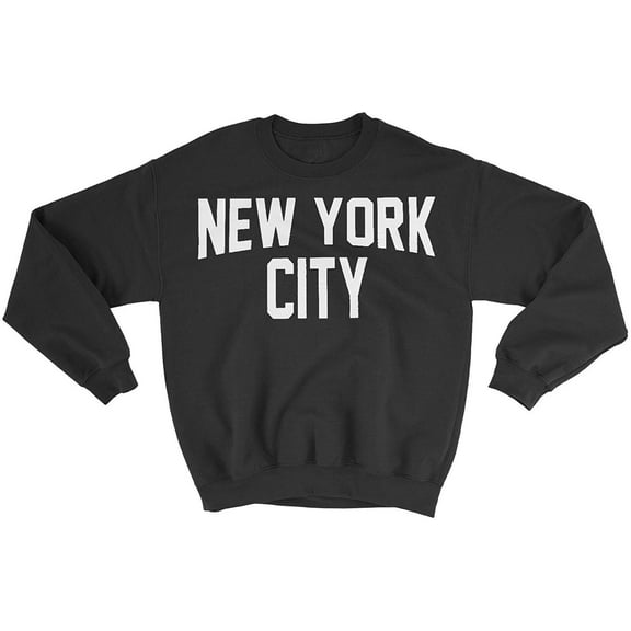 New York City Sweatshirt Screenprinted Black Adult NYC Lennon Shirt small