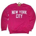 thumbnail image 1 of New York City Sweatshirt Screenprinted Hot Pink Adult NYC Lennon Shirt Medium, 1 of 1