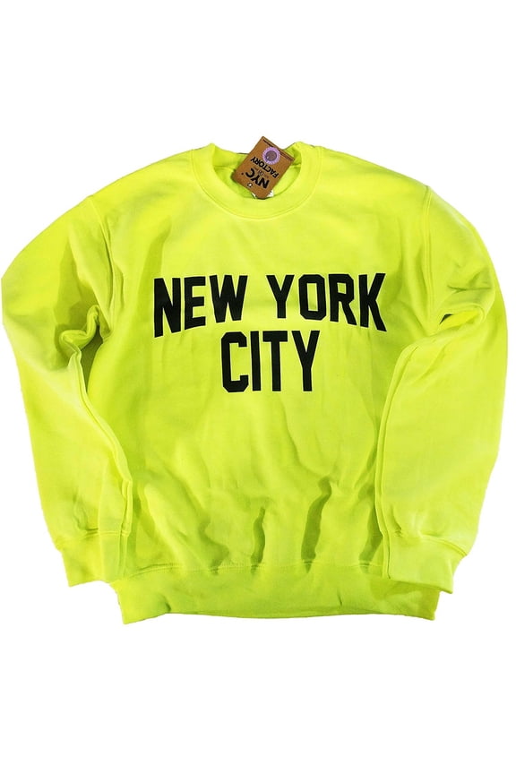 New York City Sweatshirt Screenprinted Pink Adult NYC Lennon Shirt Large