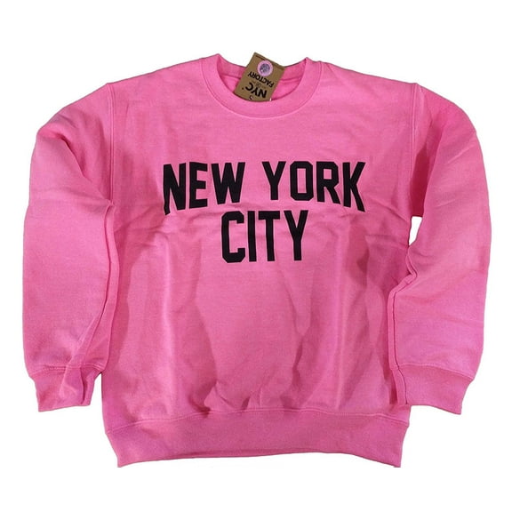 New York City Sweatshirt Screenprinted Pink Adult NYC Lennon Shirt Small