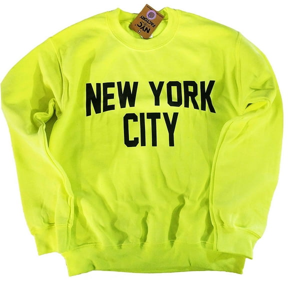 New York City Sweatshirt Screenprinted Pink Adult NYC Lennon Shirt Small