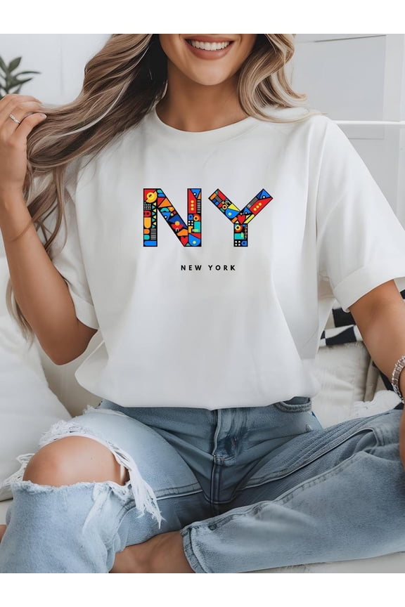 New York City T-Shirt: Modern NYC Souvenir Tee All Size S-5Xl