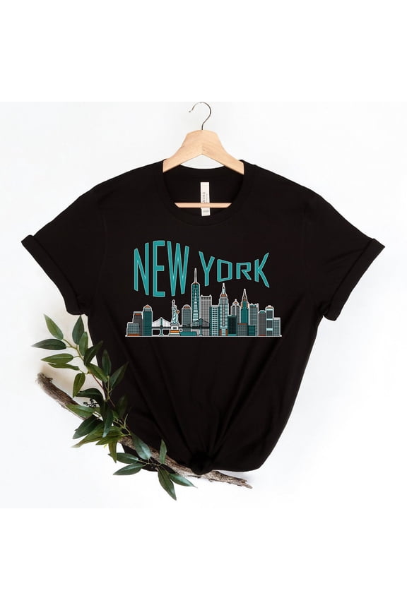 New York City T-Shirt, New York Tee, New York Skyline Shirt, New York City Lover Gift, Unisex New York T-Shirt, Usa City Skyline Shirts