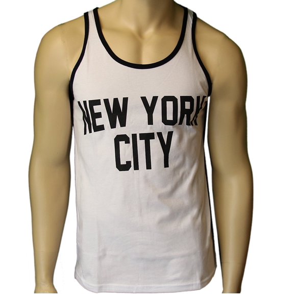 New York City Tank Top Screenprinted Ringer Lennon -S