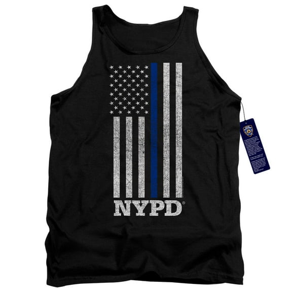 New York City Thin Blue Line Adult Tank Top Black