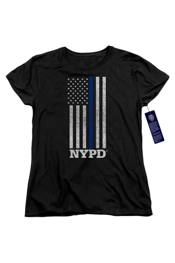 New York City Thin Blue Line Women's T-Shirt Black