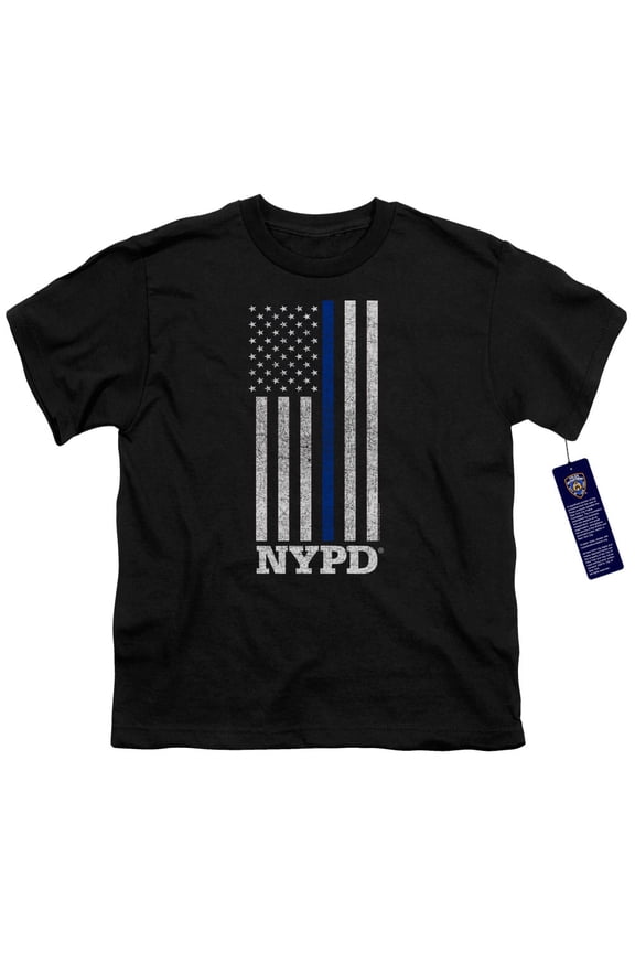 New York City Thin Blue Line Youth 18/1 T-Shirt Black