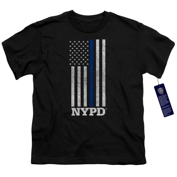New York City - Thin Blue Line - Youth Short Sleeve Shirt - X-Large