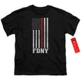 thumbnail image 1 of New York City Thin Red Line Youth 18/1 T-Shirt Black, 1 of 1