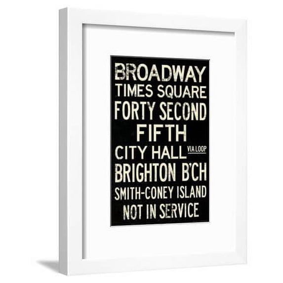 New York City Times Square Broadway Vintage Subway Retro Metro, Transportation Framed Art Print Wall Art Sold by Art.Com