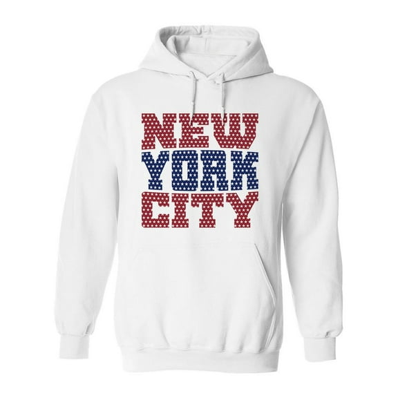 New York City Tiny Stars Slogan Hoodie Men -Image by Shutterstock, Male x-Large