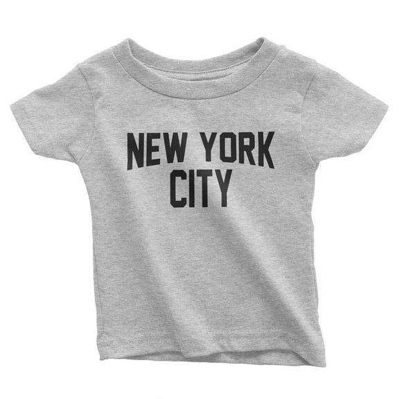 New York City Toddler T-Shirt Screenprinted Gray Baby Lennon Tee 3t